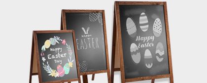 Houten stoepbord